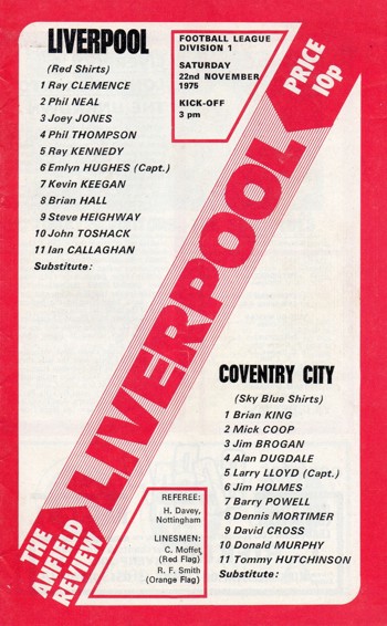 Match programme